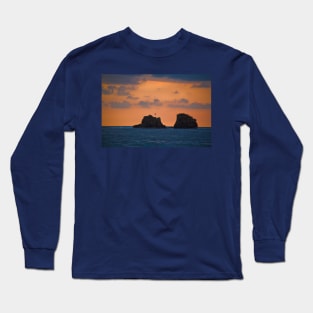 Costa Rica. Manuel Antonio NP. Two Rocks at the Sunset. Long Sleeve T-Shirt